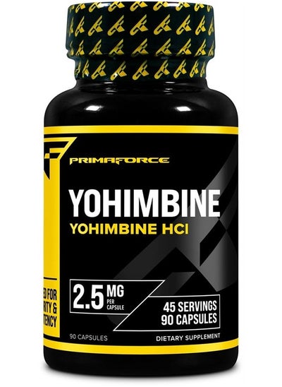 اشتري PrimaForce Yohimbine HCl 2.5mg, 90 Capsules - Non-GMO and Gluten Free Supplement في الامارات