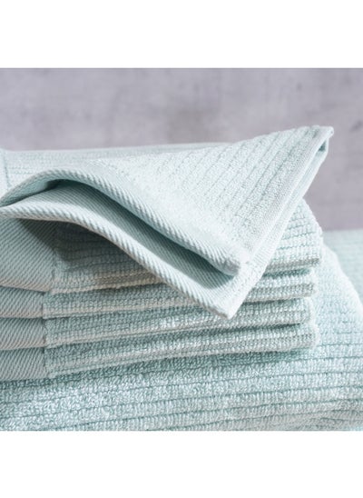 Buy Euston 4-Piece Fingertip Towel Set 30X30Cm - Blue in UAE