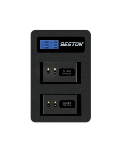 Buy Beston Charger Double Ports for Nikon EN-EL14 Batteries: Dual charging ports for Nikon EN-EL14 batteries, enabling quick and convenient charging. in Egypt