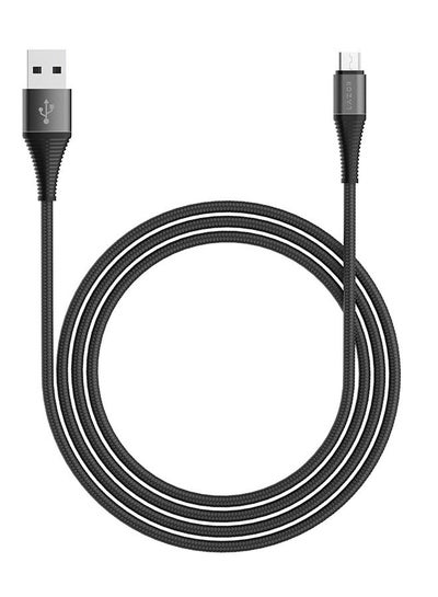Buy Lazor Flow Premium Nylon Braided and Fast Charging Cable Type-A to Type-C CM32 Black- 1m in UAE