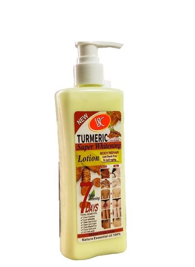 Buy Turmeric Lotion Skin Care Whitening Cream Brightening Smoothing Moisturizer Nourishing Vitamin C Body Lotion 300 ML in UAE