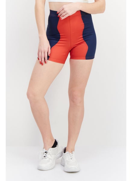 Buy Women Sportswear Fit Running Short, Navy/Red in UAE