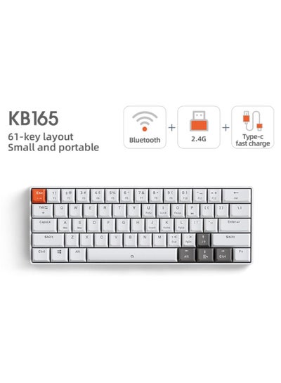 Buy Wireless Bluetooth Keyboard Dual Mode Keyboard Rechargeable Silent Gaming Business Office Portable Keyboard for Mac OS Desktop Computer PC Laptop Mobile Phone Tablet in UAE