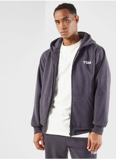 Buy Lounge Regular Zip Hoodie in UAE