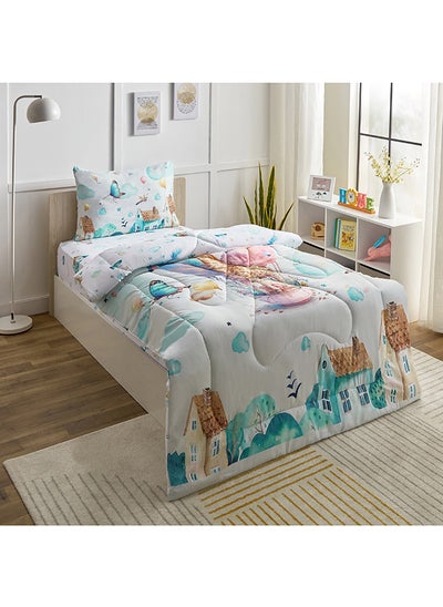 Buy Playland Joyful 2-Piece Microfibre Single Comforter Set 135 x 220 cm in UAE