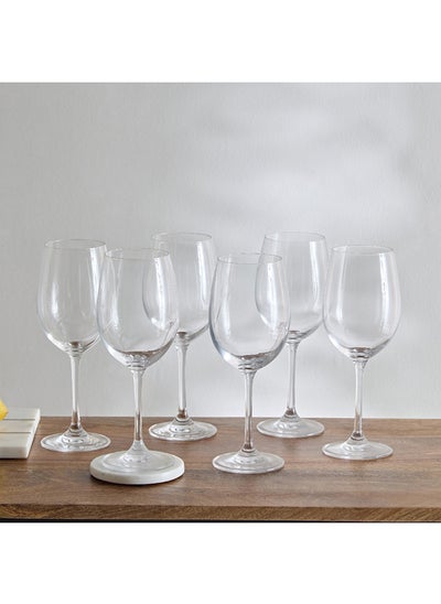 Buy Aqua Crystal 6-Piece Stemware Glass Set 540 ml in Saudi Arabia