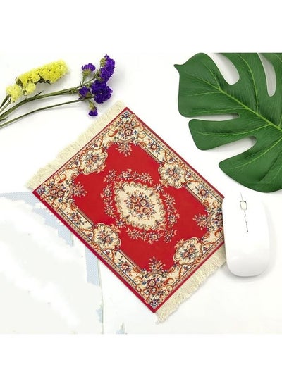 Buy 1pcs Mouse Pads for Wireless Mouse,Oriental Carpet Mouse Mat Computer Mousepad for Table Decor ( red) in Saudi Arabia