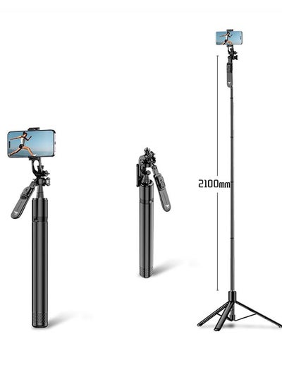 Buy TNW L20 Selfie Stick Ultra Long 2m Tripod with Bluetooth Remote 360°Rotation Monopod for Vlogging in Saudi Arabia