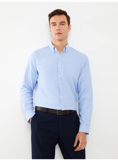 Buy Slim Fit Long Sleeve Oxford Men's Shirt in Egypt