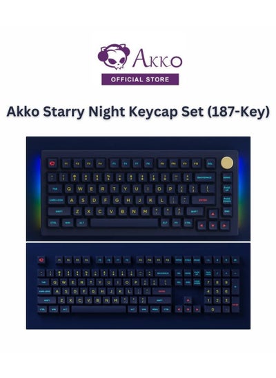 Buy Akko PBT Keycaps Starry Night OSA Profile Double-Shot PBT Keycap Set for Mechanical Keyboards in UAE