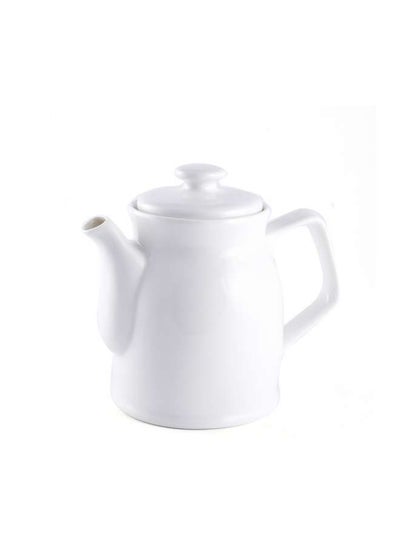 Buy Porcelain Ivory 850 ml Tea Pot in UAE