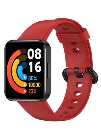 Buy Strap Compatible with Xiaomi Redmi Watch 2 Lite/Poco Watch/Redmi Watch 2/Horloge 2 Soft Replacement Sport Silicone Strap_Red in Egypt