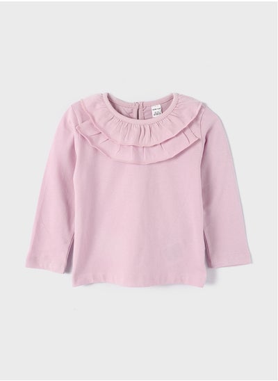 Buy Crew Neck Long Sleeve Baby Girl T-Shirt in Egypt