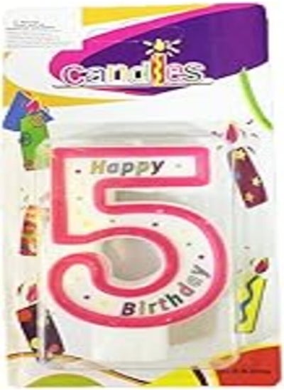 Buy birthday red candles no.5 in Egypt