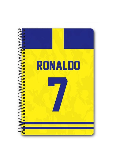 Buy Stylizedd Designer A5 Spiral Notebook Memo Notepad Journal -  Football Player Name - Ronaldo Jersey no 7 Design A in UAE