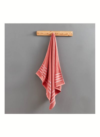 Buy Mateo Ribbed Cotton Bath Towel 68 x 136 cm in UAE