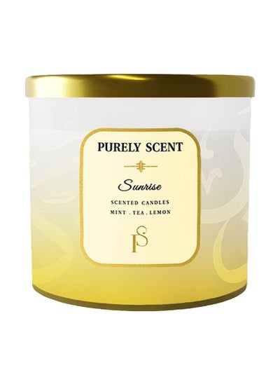 Buy Long Lasting Sunrise Scented Soy Wax Jar Candle 400 g 2010 in Saudi Arabia