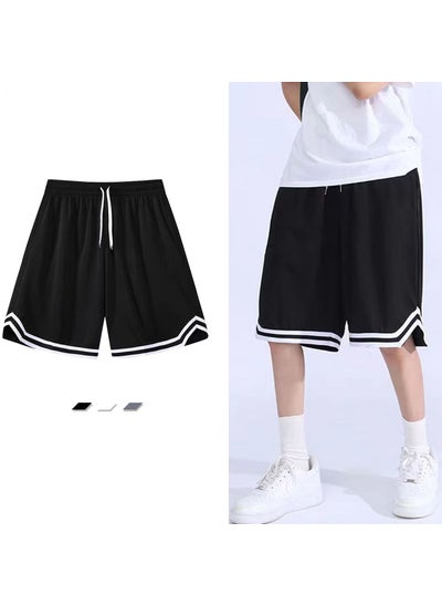 اشتري Ultra-Thin Ice Silk Mens Shorts Breathable Quick-Dry Black في السعودية