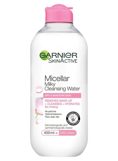 Buy Garnier Micellar Water Facial Cleanser for Sensitive Skin - 400 ml in Saudi Arabia