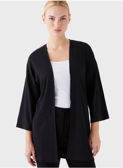 Buy Shawl Neck Crinkled Cardigan in UAE