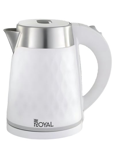 Buy Electric Kettle 1.8 L 1500 Watts Plastic Housing with Inner Stainless Steel, Dual Sensor & Over Heat Protection, White, RA-EK1841 in Saudi Arabia