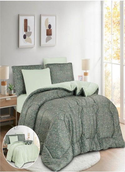 Buy Winter Duvet Set With Two Sides Made Of Sturdy And Soft Fabric With Heavy Filling 4 Pieces Single Size in Saudi Arabia