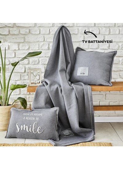 اشتري Home Softy Comfort Tv Blanket Gray 130x170Cm في الامارات