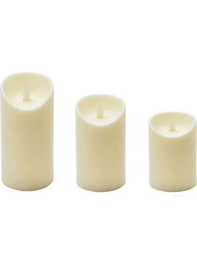 Buy 3-Piece Battery Operated Flameless LED Candle Light in UAE
