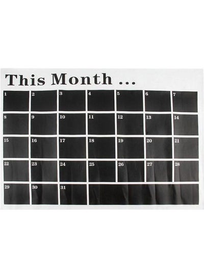 اشتري A Month Plan Calendar Chalkboard Memo Board Wall Sticker في مصر
