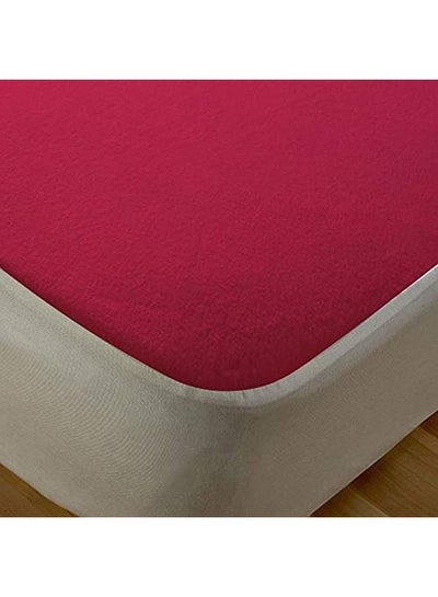 Buy Mattress protector color Wine red size 120cm x 200cm in Egypt