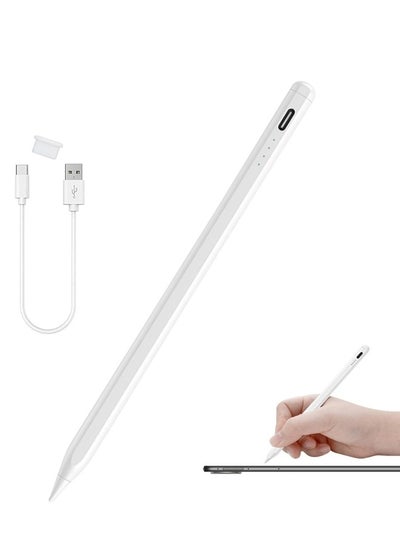 اشتري Universal Stylus Pen for Android/IOS/Windows - Touch Pen with Magnetic for iPad Apple Pencil for Huawei/Lenovo/Samsung/Xiaomi(White) في الامارات