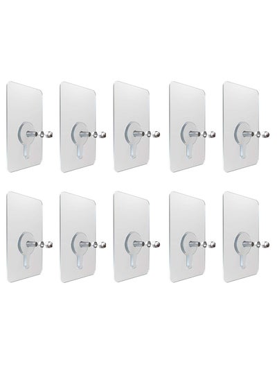 Buy Self Adhesive Wall Hooks Screw Alternatives 10 Pieces in Egypt