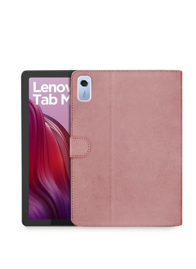 Buy PU Leather Flip Case Cover For Lenovo Tab M9 4G 2022 Rose Gold in Saudi Arabia