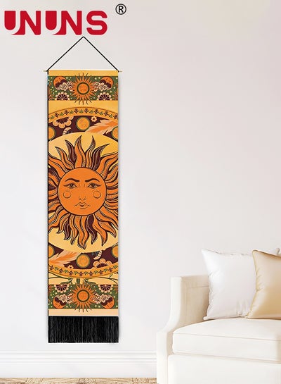 Buy Bohemian Hanging Tapestry,Moon And Sun Mandatura Tassel,Wall Art Vertical Tapestries Decor For Bedroom Living Room,32.5X130CM in Saudi Arabia