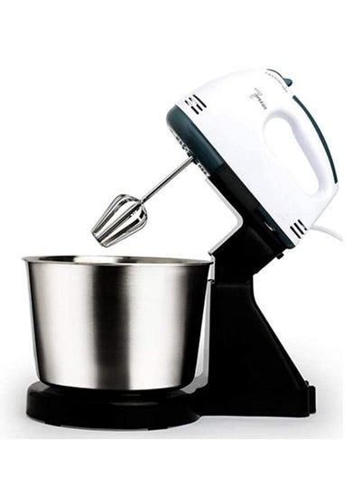 Buy 7 Speed Hand Mixer Electric Mixer Cream Hand Mixer with Dough Hooks Includes Sturdy Stainless Beaters with Turbo Button in UAE