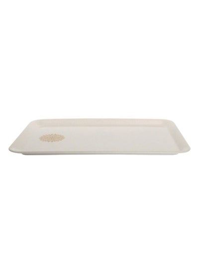 Buy Yellow Leaves Melamine Comfort Tray, Large - 35 x 24 cms in UAE