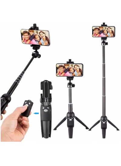 اشتري Selfie Stick, Portable 40 inch Aluminum Alloy Extendable Phone Tripod Wireless Remote Handheld Monopod Mini Tripod Phone Selfie Stick phone Clip Holder (YT9928) في الامارات