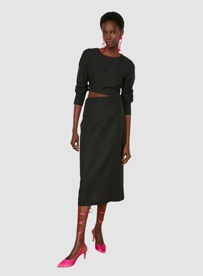 Buy Black Cut Out Detailed Dress in Egypt