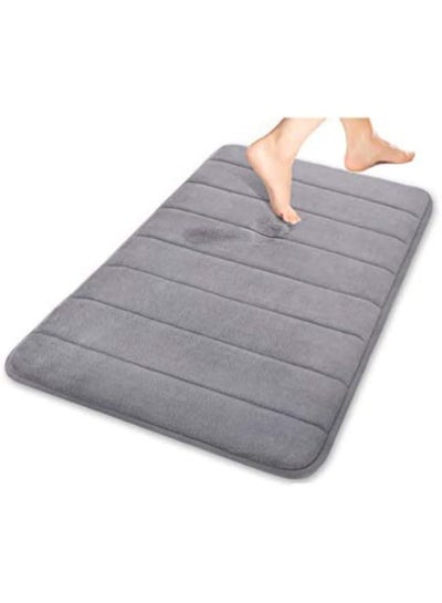 Buy Floor Carpets Bath Mat Rugs Anti slip Memory Foam Non slip Bathroom Mat Soft Bathmat Water Absorbing Carpet 15.7 X 23.6 Gray in UAE