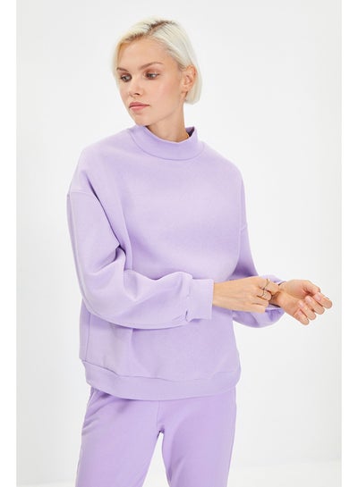 اشتري Sweatshirt - Purple - Relaxed fit في مصر