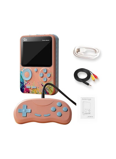 اشتري G5 Retro 3 inch Handheld Game Console Built-in 500 Classical FC Games Support for Connecting TV & Two Players (Pink) في الامارات