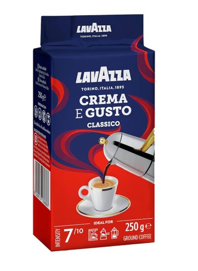 اشتري Lavazza coffee blend crema e gusto classico arabica & robusta  dark roast, 250 g في مصر
