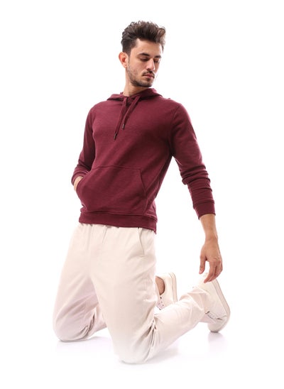 Buy Slip On Solid Comfy Hoodie_Burgundy in Egypt