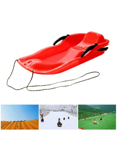 Buy Portable Snow Sled Sand Grass Skiing with Pull Rope, Slippery Racer Downhill Toboggan Rolling Snow Slider, for Kids Boat Sledge Sprinter in UAE