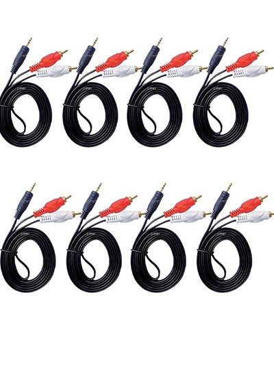 Buy Pack Of 8 Male To Male Aux Cable in Saudi Arabia