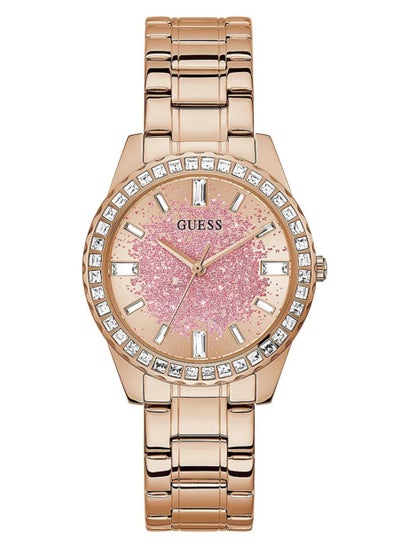 Buy GUESS Women's Glitter Burst Collection Analog Pink Dial Watch - GW0405L3 in UAE