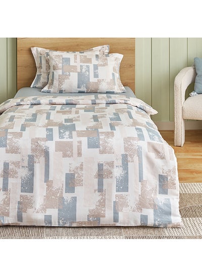 Buy Houston Vaasa 3-Piece Cotton Printed King Duvet/Quilt Cover Set 220 x 220 cm in UAE