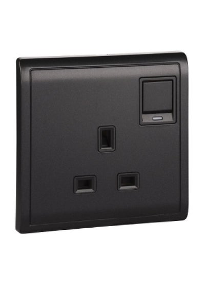 اشتري Schneider Electric Pieno 13A 250V 1 Gang switched Socket with Neon Matt Black E8215N_MB_G1 في الامارات