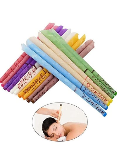 Buy Ear Candles Wax Clean Removal Therapy Care Cone Relaxation Aromatherapy Pure Beeswax Ear Wax Candles in Saudi Arabia