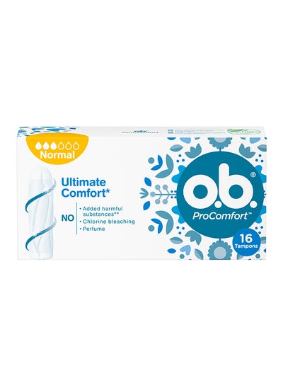 Buy Procomfort Normal Tampons White 16 Pieces in UAE